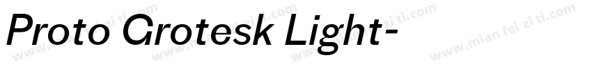 Proto Grotesk Light字体转换